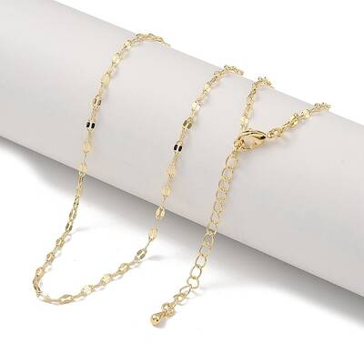 Brass Dapped Chain Necklaces