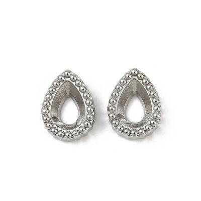 304 Stainless Steel Rhinestone Cabochon Settings