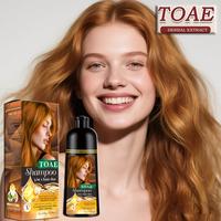 TOAE Hair Dye Shampoo Instantly +99.9% coverage, golden brown and chestnut brown, Burgundy, quick and long-lasting, ammonia-f...