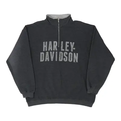 Palm Bay, Florida Harley Davidson Spellout 1/4 Zip - XL Grey Cotton