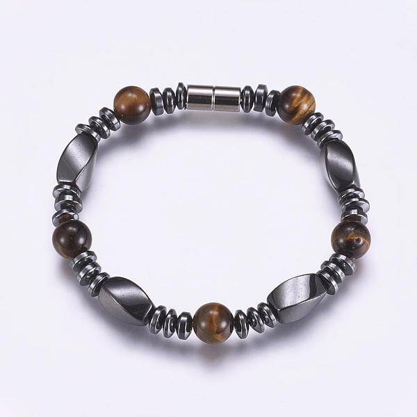 Non-Magnetic Synthetic Hematite Beaded Bracelets