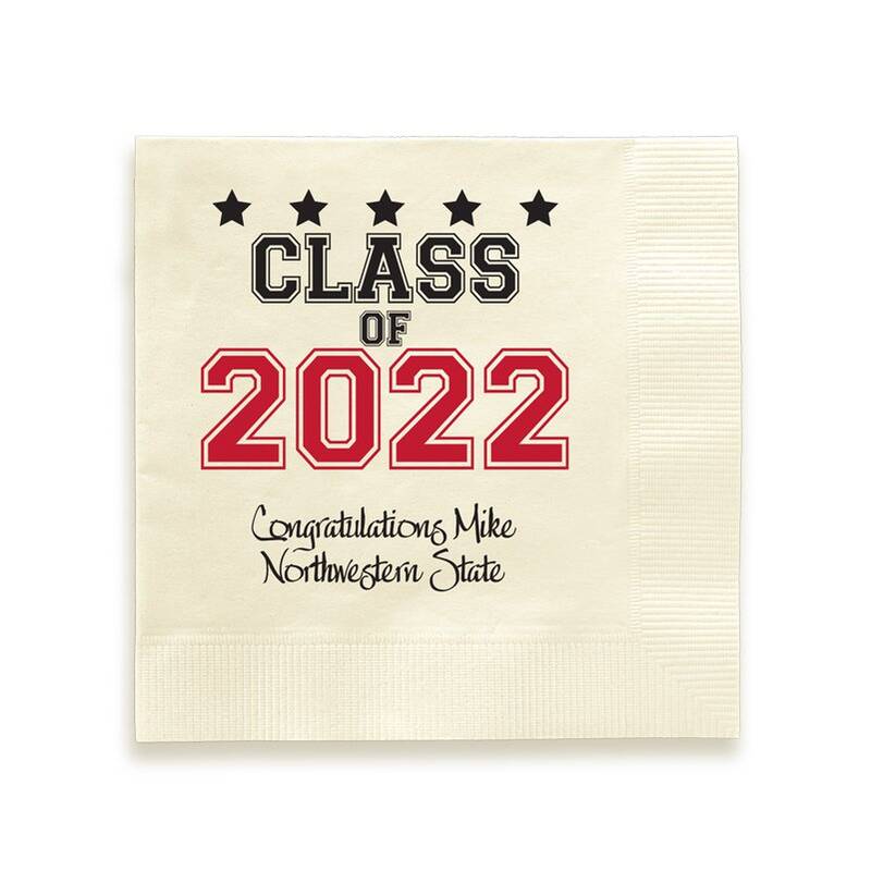 Class Of Graduation Napkin - Printed