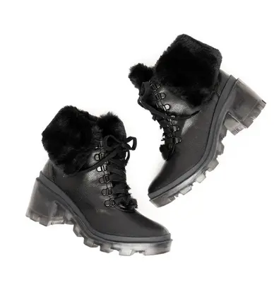 Henley Vegan Chunky Faux Fur Ankle Boot | Size: Women's Size 8/Men's Size 6.5 | Color: Marine