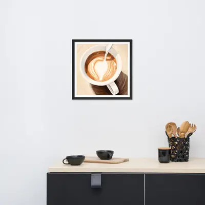 Warmth in a Cup - Heart-Shaped Coffee Art
