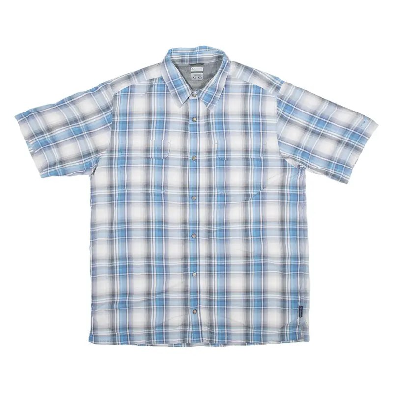 COLUMBIA Titanium Mens Shirt Blue Check XL