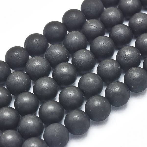 Natural Shungite Beads Strands