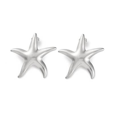 304 Stainless Steel Starfish Stud Earrings