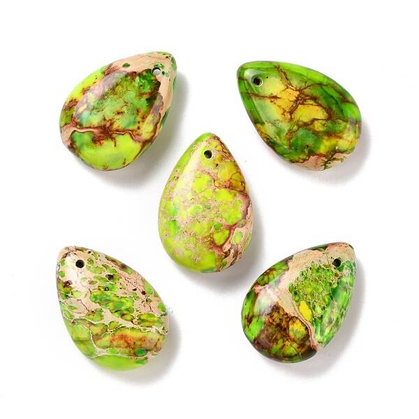 Natural Imperial Jasper Pendants