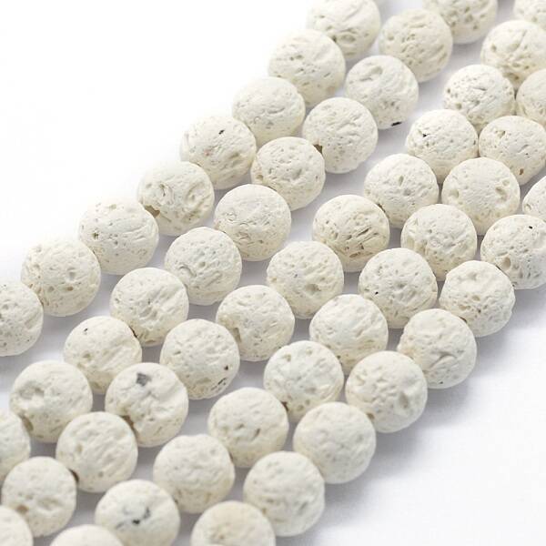 Natural Lava Rock Round Beads Strands