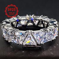 925 silver Moissanite ring, stylish Men's and Women's tail rings, elegant classic design, simple luxury, daily wear, Valentin...