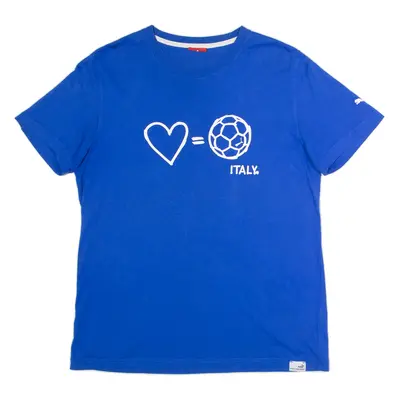 PUMA Italy Football Mens T-Shirt Blue Crew Neck M