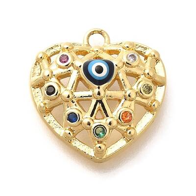Brass Micro Pave Cubic Zirconia Pendants