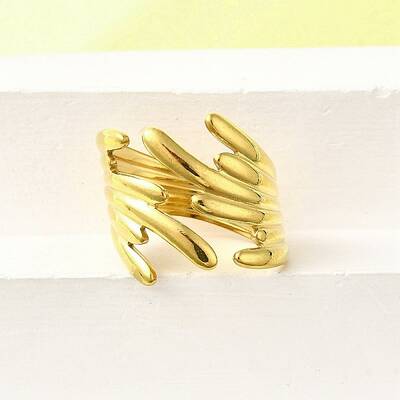 304 Stainless Steel Adjustable Cuff Rings for Women