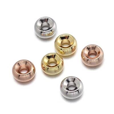 Rondelle Brass Spacer Beads