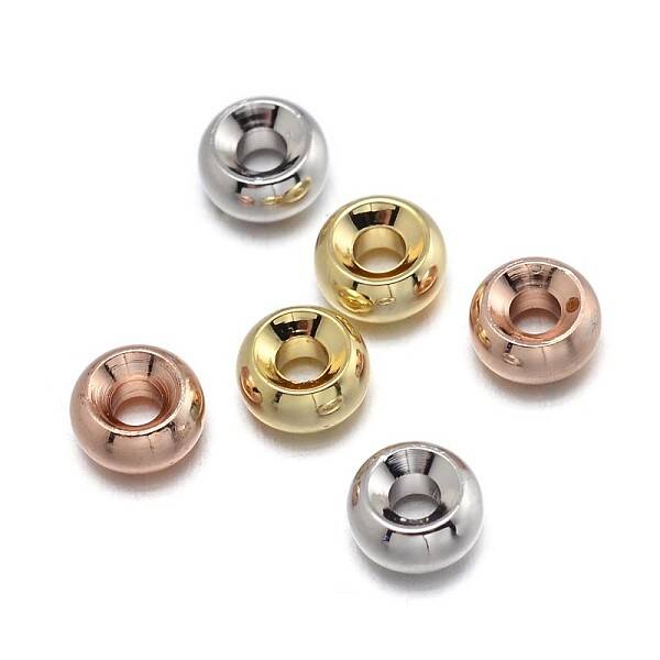 Rondelle Brass Spacer Beads