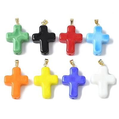 Handmade Lampwork with Brass Pendants