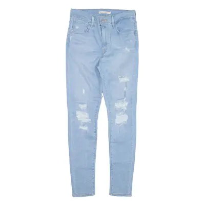 LEVI'S Distressed 720 High Rise Jeans Blue Denim Slim Skinny Womens W27 L28