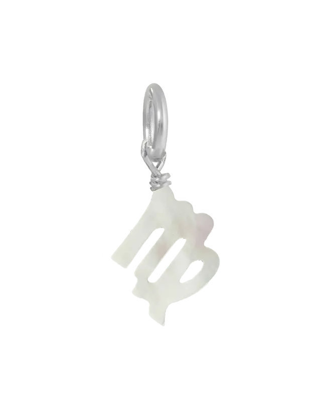MOP Zodiac Charm | Metal Color: Silver | Sign: Virgo