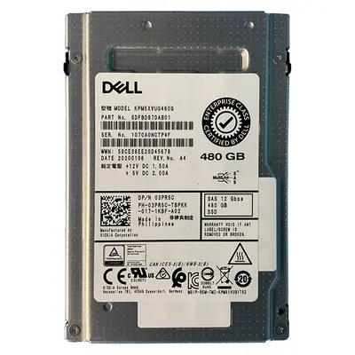 Dell 03PR5C | 480GB 2.5-inch 12GB/s SAS Multi-Level Cell Mixed-Use (512e) Hot-Pluggable Solid State Drive for PowerEdge G14 -...