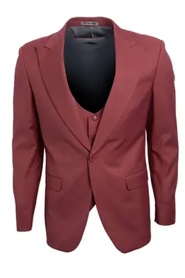 Mens Stacy Adams Suit - Stacy Adams Suit Men's Coral Blush Pink Suit with Vested One Button Peak Lapel