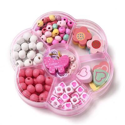Children's Day Theme Maple Wood Jewelry Set DIY Making Kits