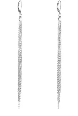 Beneto AGUP1840 silver chain earrings