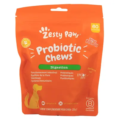 Zesty Paws - Probiotic Chews - Digestion - 60 Pumpkin Sweets