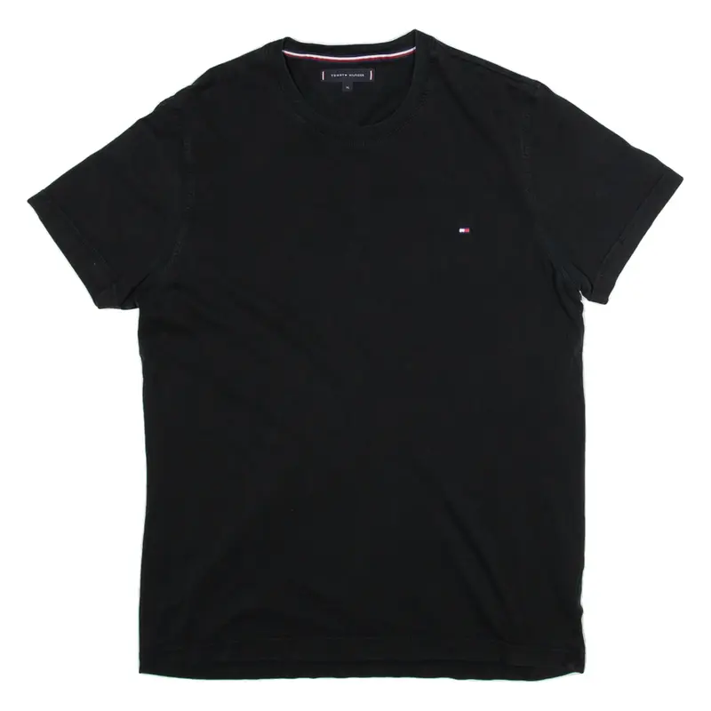TOMMY HILFIGER Mens T-Shirt Black XL
