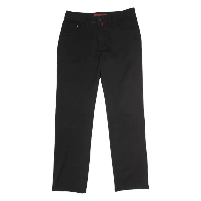 PIERRE CARDIN Dijon Chino Mens Trousers Black Regular Straight W32 L32