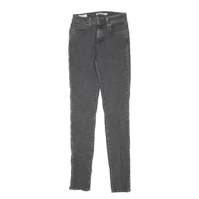 LEVI'S 721 High Rise BIG E Jeans Grey Denim Slim Skinny Womens W26 L32