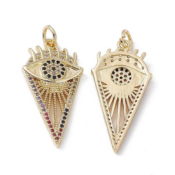 Brass Colorful Cubic Zirconia Pendants