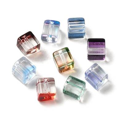 Two Tone Transparent Glass Beads