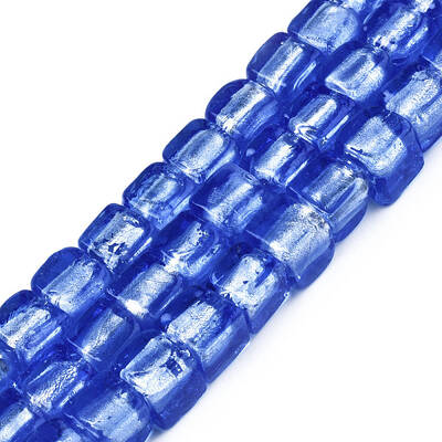 Handmade Silver Foil Lampwork Beads