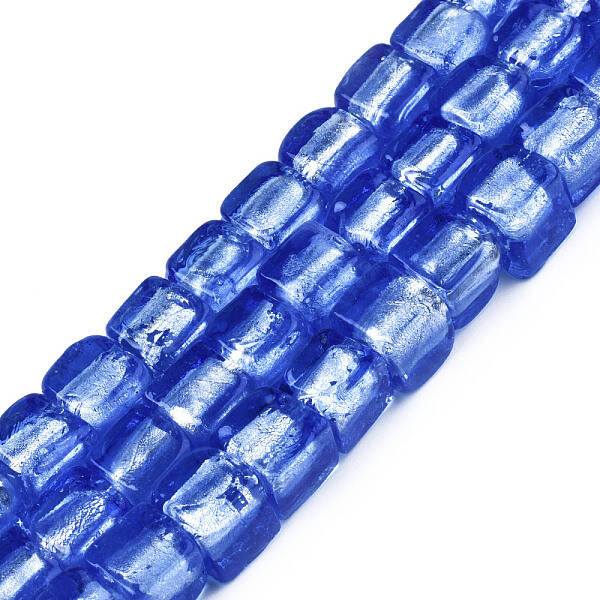 Handmade Silver Foil Lampwork Beads