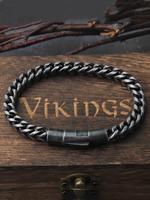Men's Vintage Chain Bracelet, Accessories for Men, Punk Style Stainless Steel Trendy Stack Bangle for Party, Daily Clothing D...