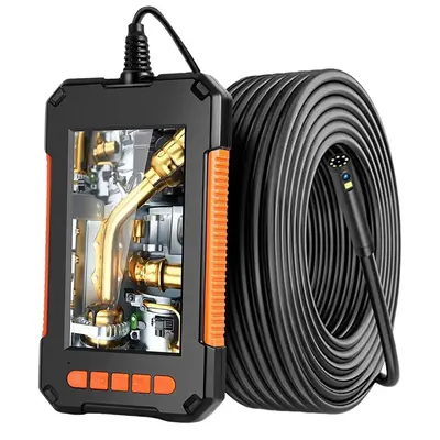 1080P Industrial Endoscope, Waterproof Detection Tools with Lens & Lights, 4.3 Inch LCD Endoscopes, Measuring Gauges, Work Eq...