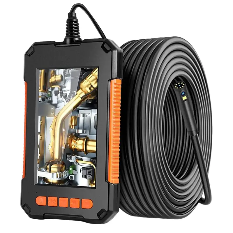 1080P Industrial Endoscope, Waterproof Detection Tools with Lens & Lights, 4.3 Inch LCD Endoscopes, Measuring Gauges, Work Eq...
