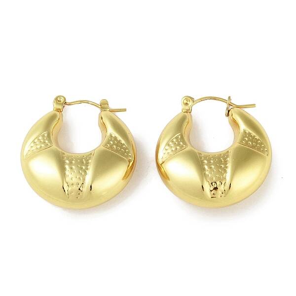 Ion Plating(IP) 304 Stainless Steel Hoop Earrings for Women