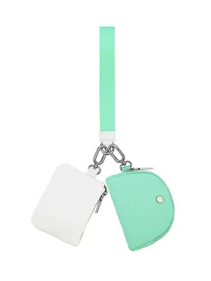 Women's Fashionable Zipper Wallet, with Lanyard Design, Casual Simple Plain Color Coin Purse, Casual Trendy Versatile High-qu...