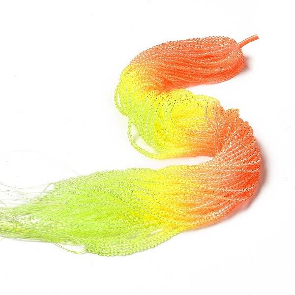 Transparent Gradient Color Glass Beads Strands