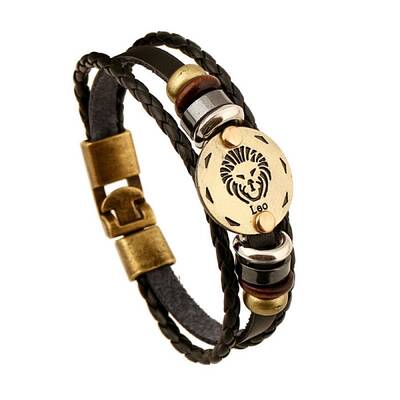 Braided Cowhide Cord Multi-Strand Bracelets