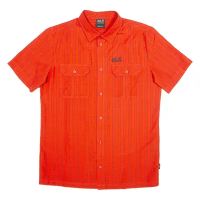 JACK WOLFSKIN Mens Shirt Orange Check M