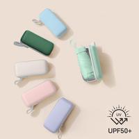 Portable Pocket Umbrella with Box, 1 Count Lightweight Foldable Umbrella, Home Essentials, Sunny and Rain Dual-use Umbrella f...