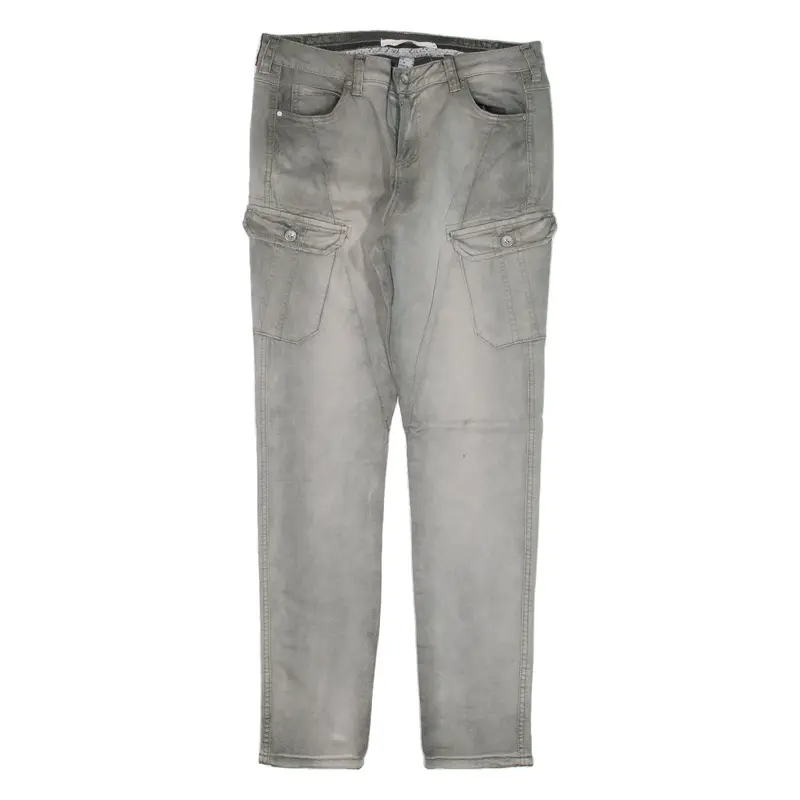 NILE Cargo Trousers Grey Slim Skinny Womens W30 L29