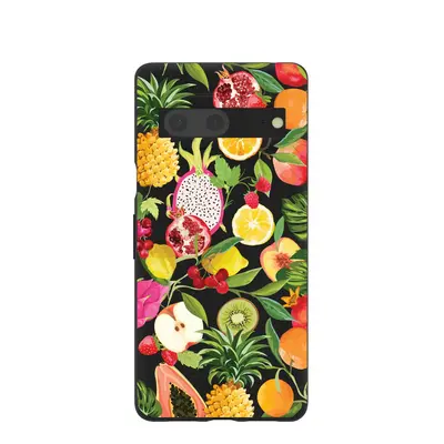 Black Tutti Frutti Google Pixel 7 Case