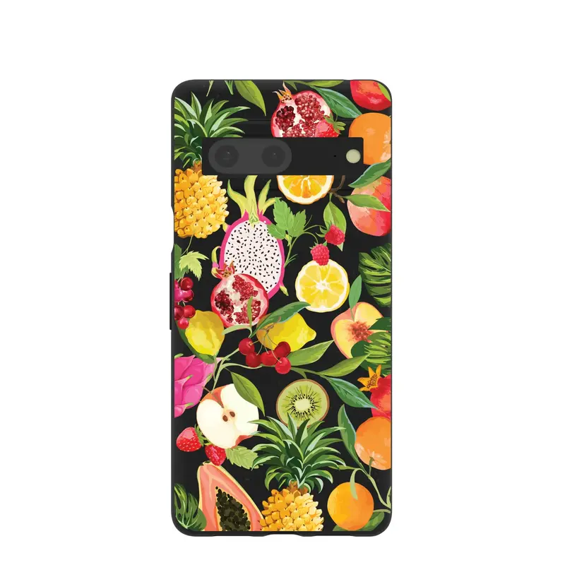 Black Tutti Frutti Google Pixel 7 Case