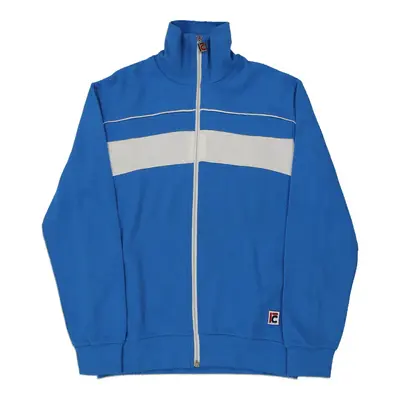 1970's Campagnolo Zip Up - Small Blue Cotton Blend