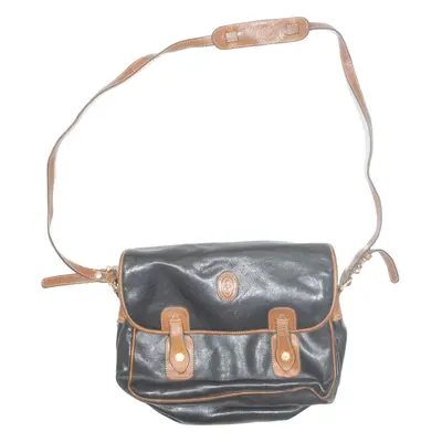 POLLINI Mens Satchel Bag Black Leather