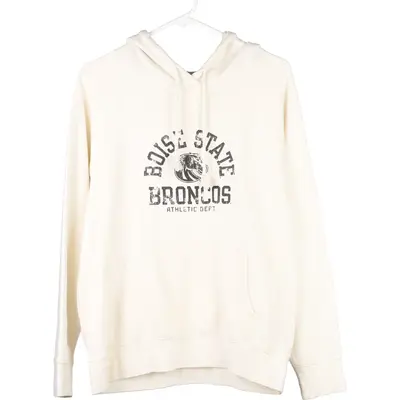 Boise State Broncos Champion Hoodie - Medium Cream Cotton Blend