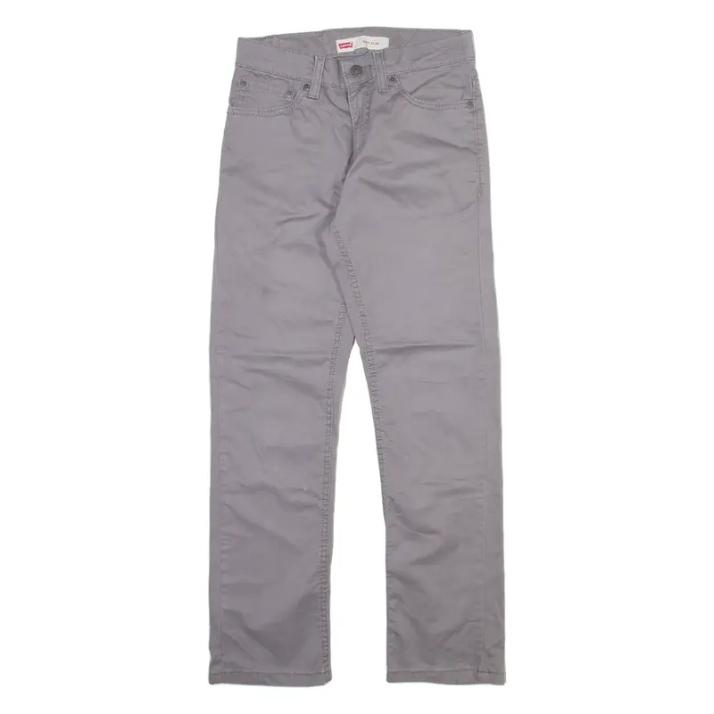 LEVI'S 511 Boys Trousers Grey Slim Straight W27 L27